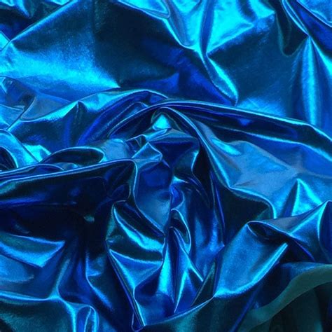 blue metallic lycra fabric|Baby Blue Metallic Foil Nylon Lycra Spandex Fabric.